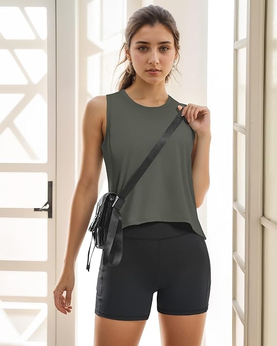 3 Pack Crop Tank Tops for Women Sleeveless