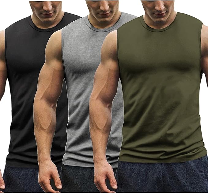 Men's 3 Pack Workout Tank Tops