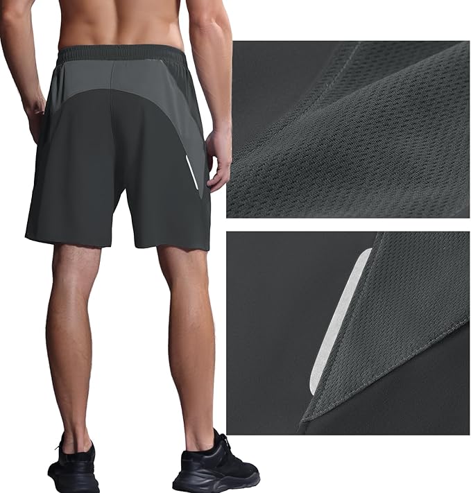 Running or Gym Training Short with Zipper Pockets